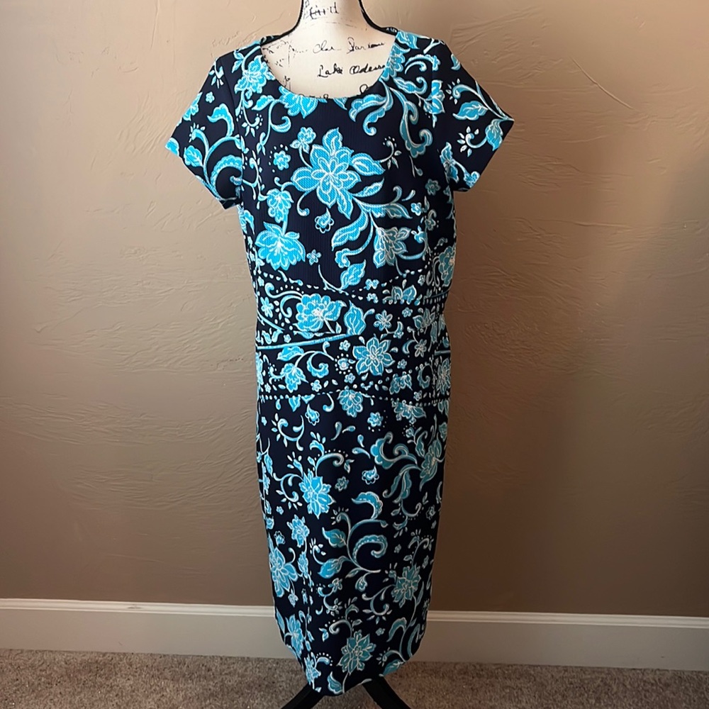 Blue floral dress